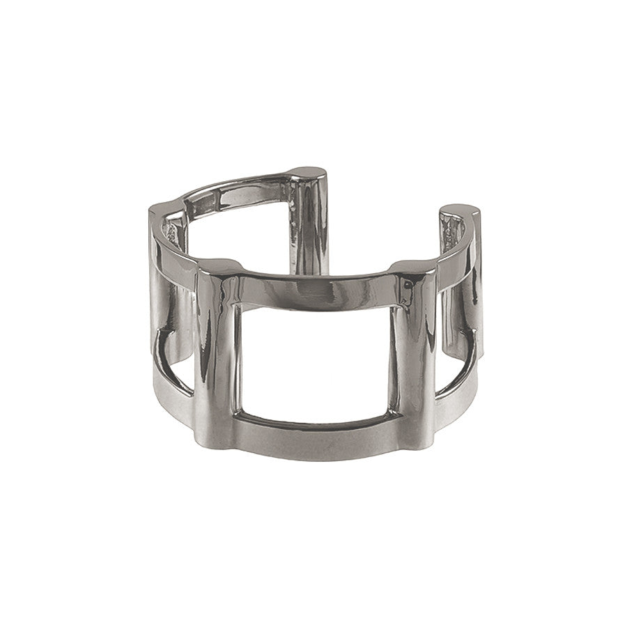 Half Cage Cuff | Gunmetal Plated Brass