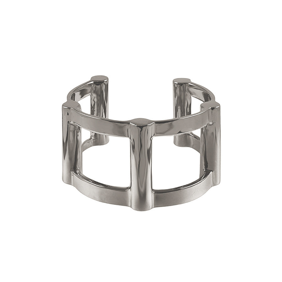 Half Cage Cuff | Gunmetal Plated Brass