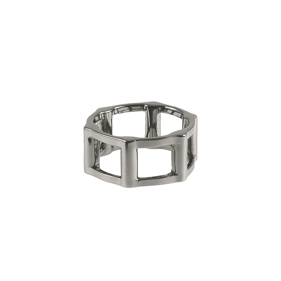Half Cage Ring | Black Gold