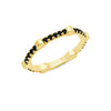 Black Diamond Gear Band | Yellow Gold  Ring Rachel Katz Jewelry
