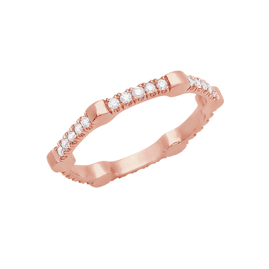 Diamond Gear Band | Rose Gold