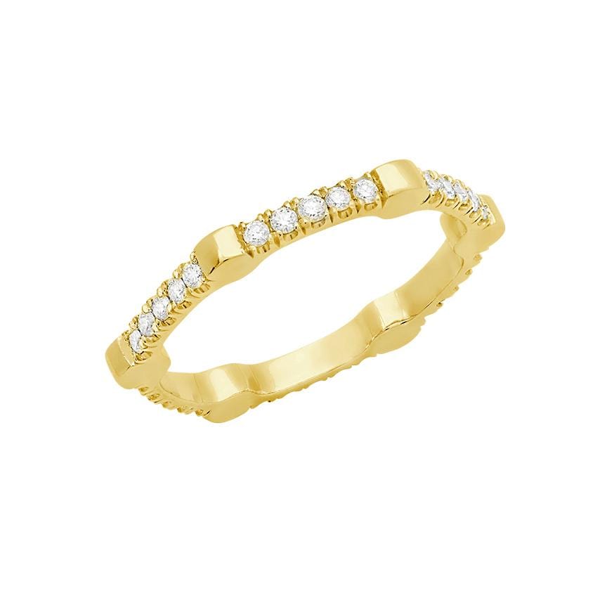 Diamond Gear Band | Yellow Gold