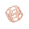 Cage Ring | Rose Gold with Diamonds