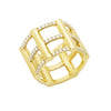 Cage Ring | Gold with Diamonds
