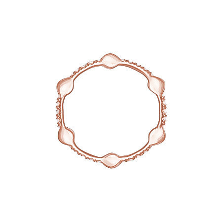 Pink Sapphire Gear Band | Rose Gold