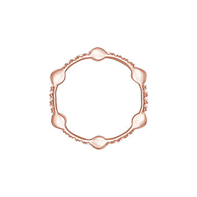 Pink Sapphire Gear Band | Rose Gold