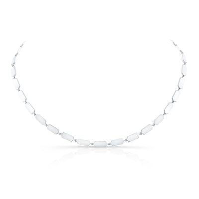 Confetti Necklace - Plain | White Gold