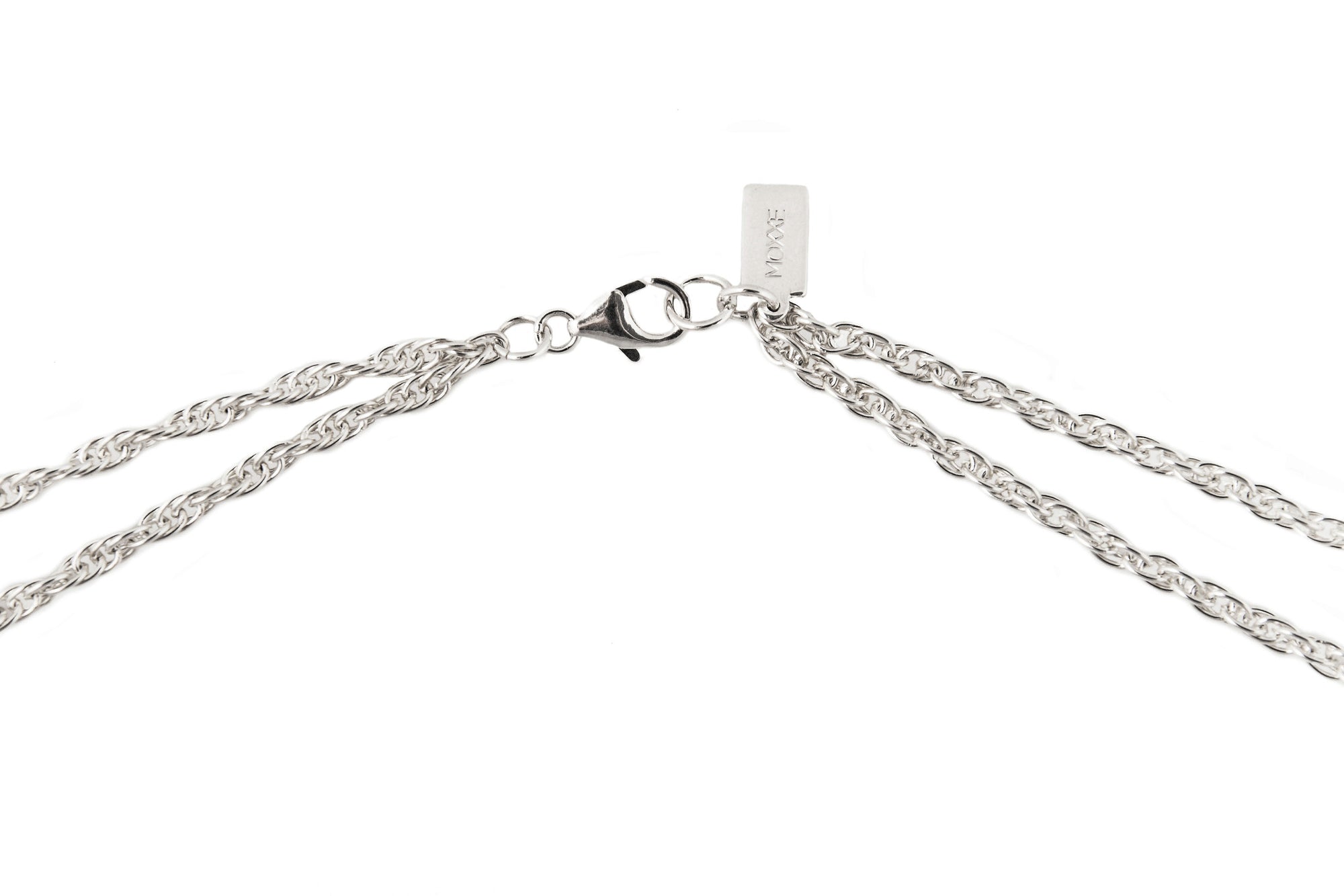 Double Tube Multi-Length Necklace | Silver Plated Brass