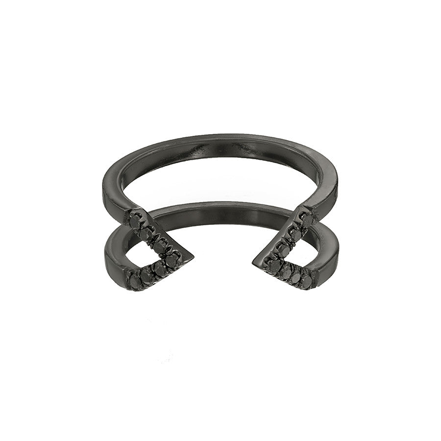 Black Diamond Dagger Ring | Black Gold