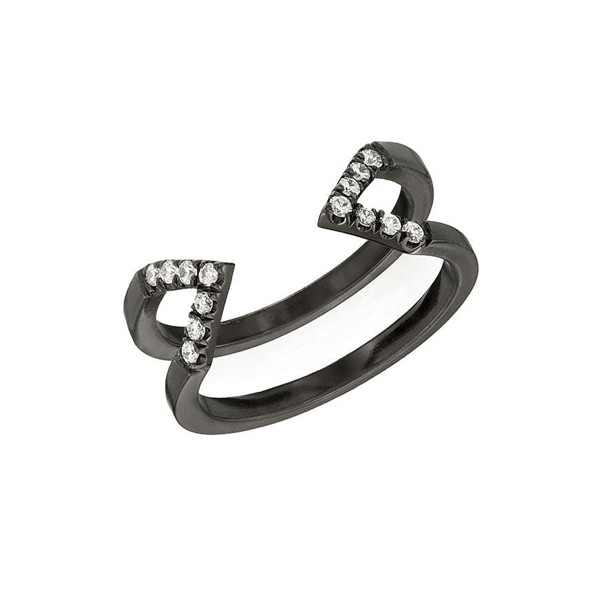 Diamond Dagger Ring | Black Gold