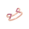 Pink Sapphire Dagger Ring | Rose Gold
