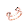 Black Diamond Dagger Ring | Rose Gold  Ring Rachel Katz Jewelry