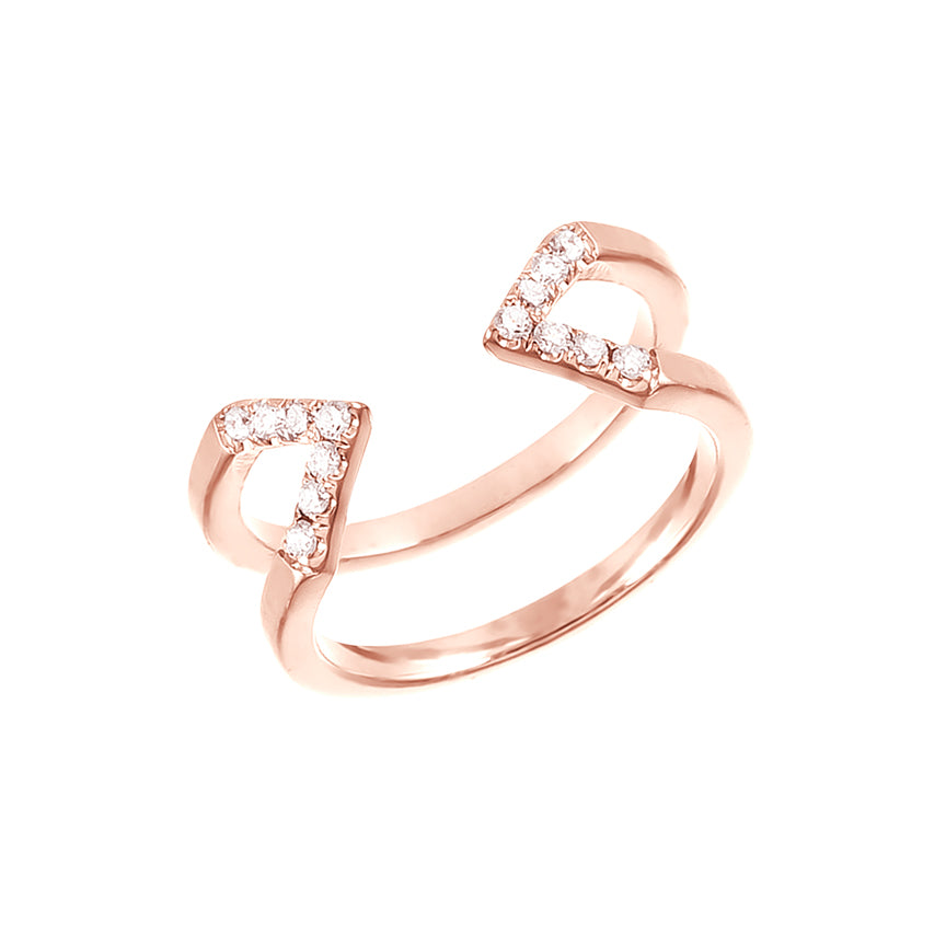 Diamond Dagger Ring Rose Gold Women s Diamond Rings Rachel