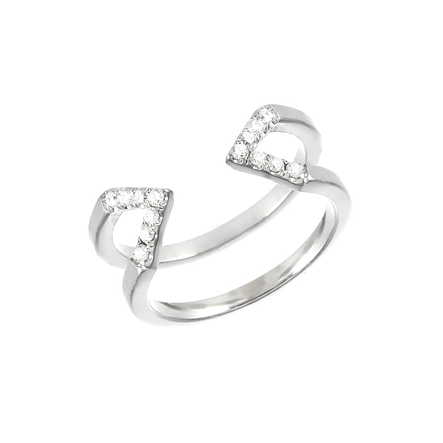 Diamond Dagger Ring  | White Gold