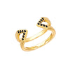 Black Diamond Dagger Ring | Yellow Gold  Ring Rachel Katz Jewelry