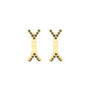 Black Diamond Dagger Studs with Ear Jackets | Yellow Gold  Earring Rachel Katz Jewelry