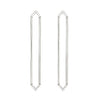 Long Marquis Earrings | White Gold with Diamond Points