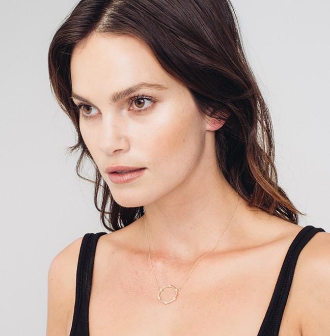 Diamond Gear Necklace | Yellow Gold