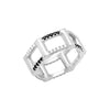 Donna Half Cage Ring | White Gold