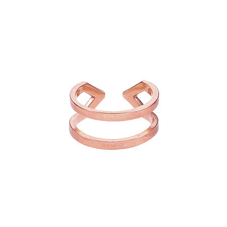 Black Diamond Dagger Ring - Midi | Rose Gold