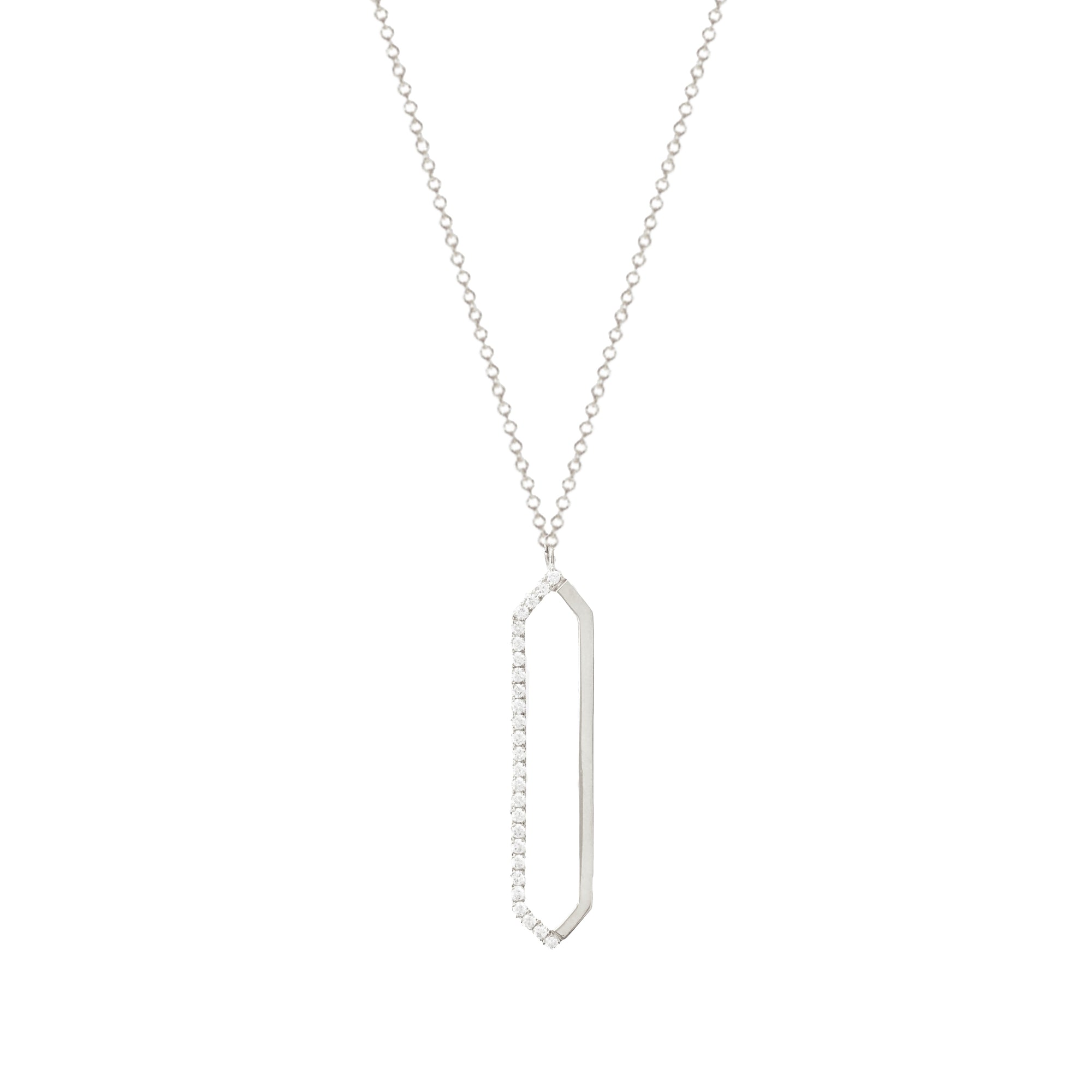 Me and You Necklace | White Gold