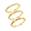 Ombre Yellow Sapphire Gear 3 Band Set | Yellow Gold