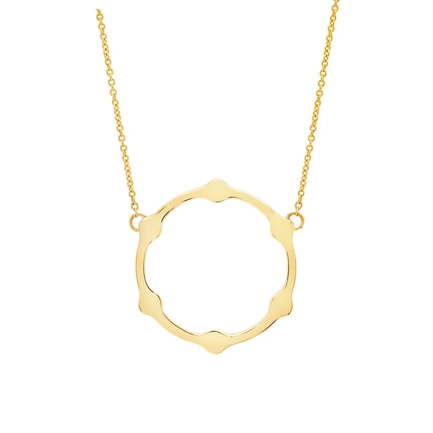 Diamond Gear Necklace | Yellow Gold