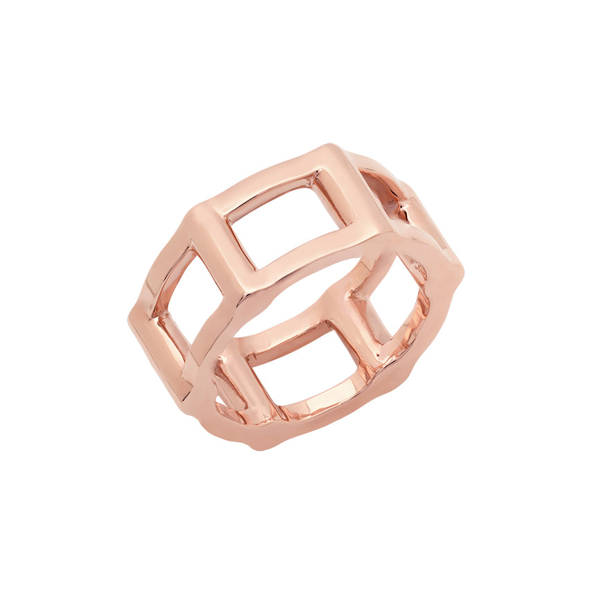 Half Cage Ring | Rose Gold