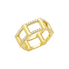 Diamond Half Cage Ring | Yellow Gold