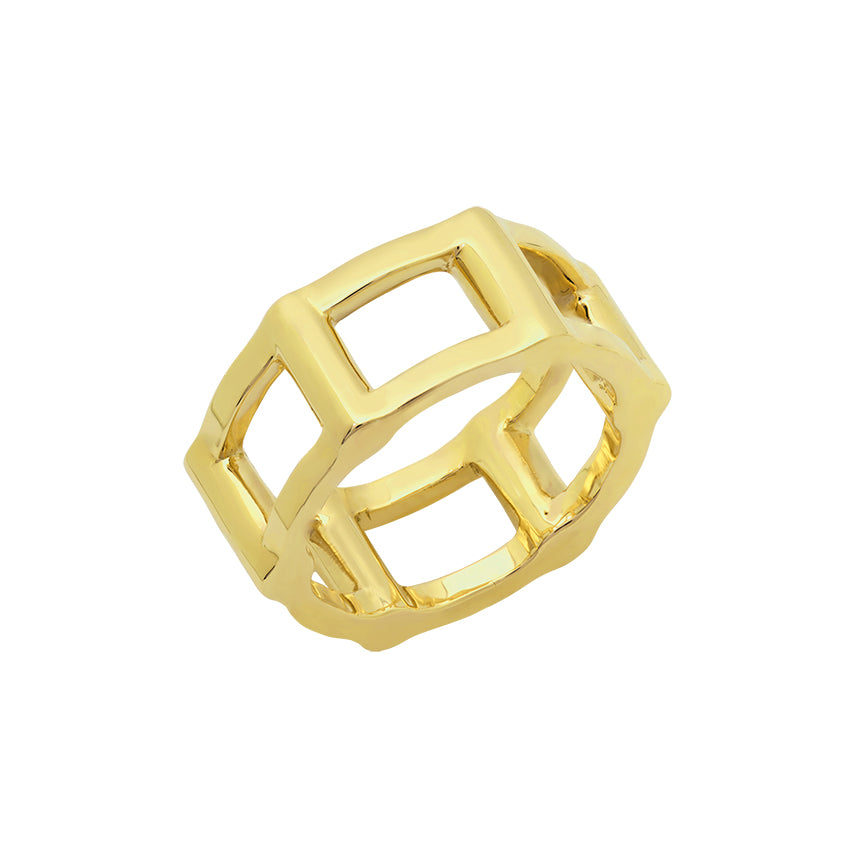 Half Cage Ring | Yellow Gold