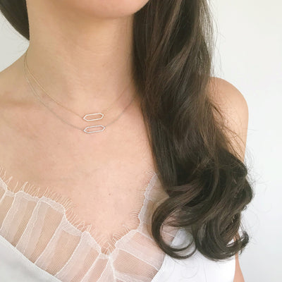 All Diamond Mini Marquis Necklace | Rose Gold