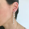 7 Tiered All Diamond Marquis Earrings | Rose Gold