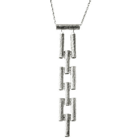 Ladder Necklace | Silver Plated Brass