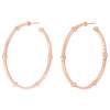 Large Cage Hoops with Diamonds on the Facets | Rose Gold