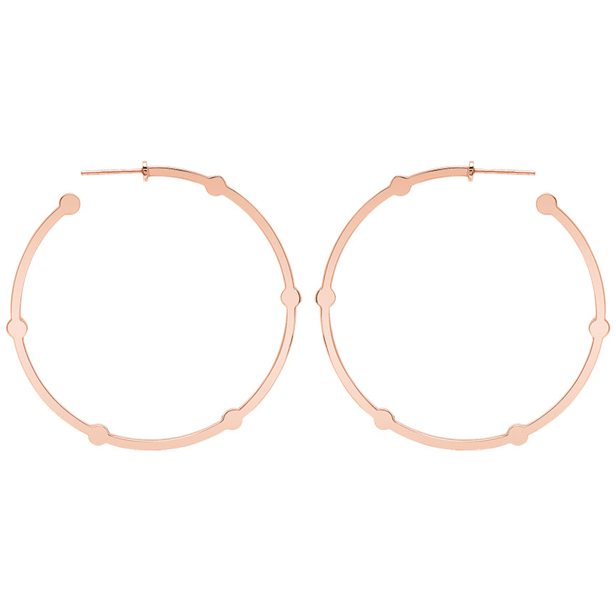 Large Cage Hoops | Rose Gold