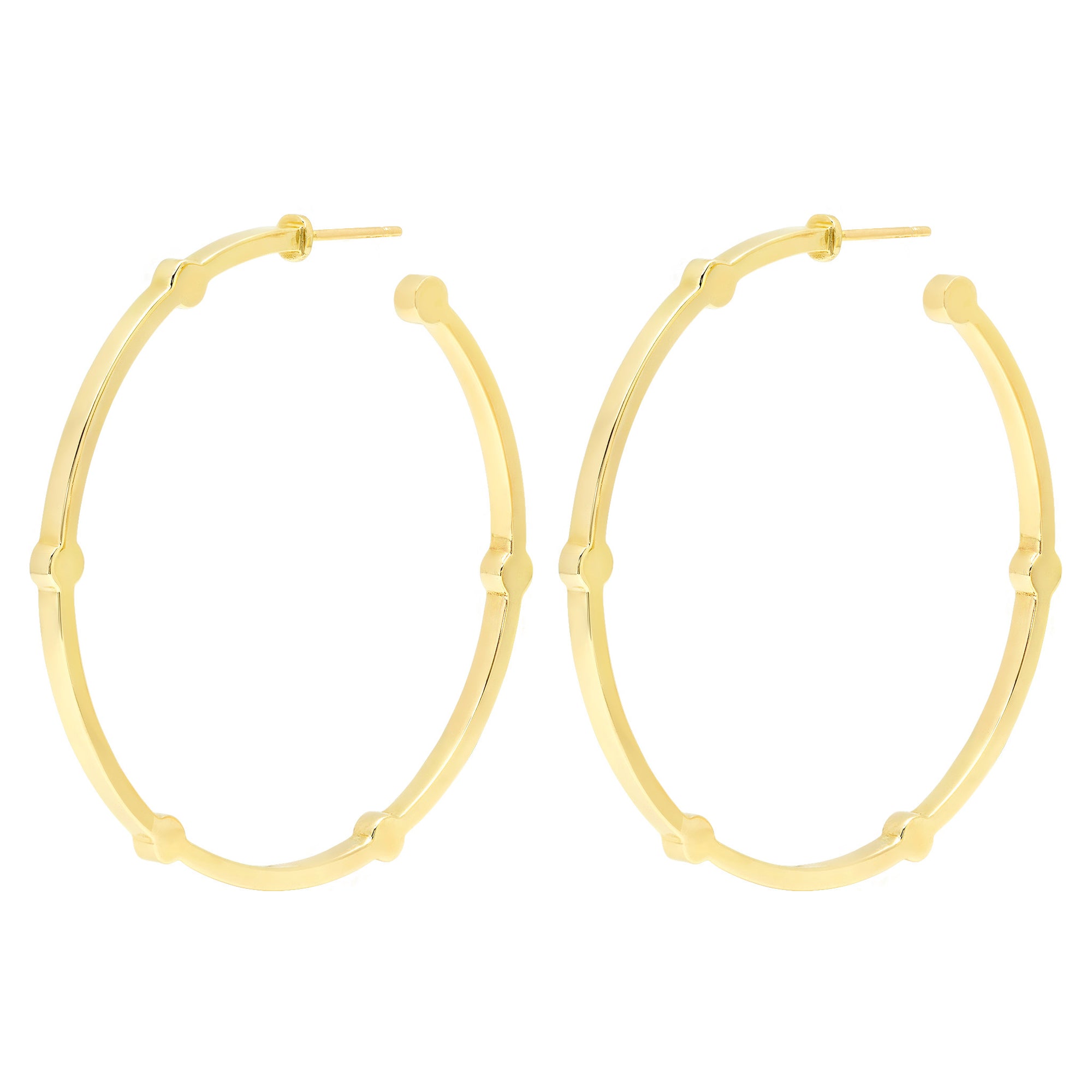 Large Cage Hoops | Yellow Gold