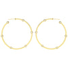 Large Cage Hoops with Diamonds on the Facets | Yellow Gold