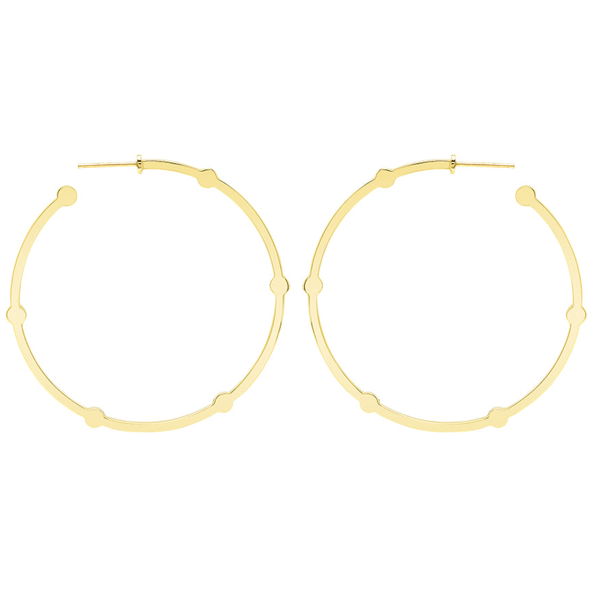 Large Cage Hoops | Yellow Gold
