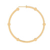 Large Cage Hoops with Diamonds on the Front | Yellow Gold
