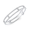 Locking Cage Bracelet | White Gold with All Diamonds