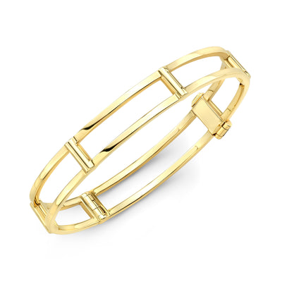 Locking Cage Bracelet | Yellow Gold