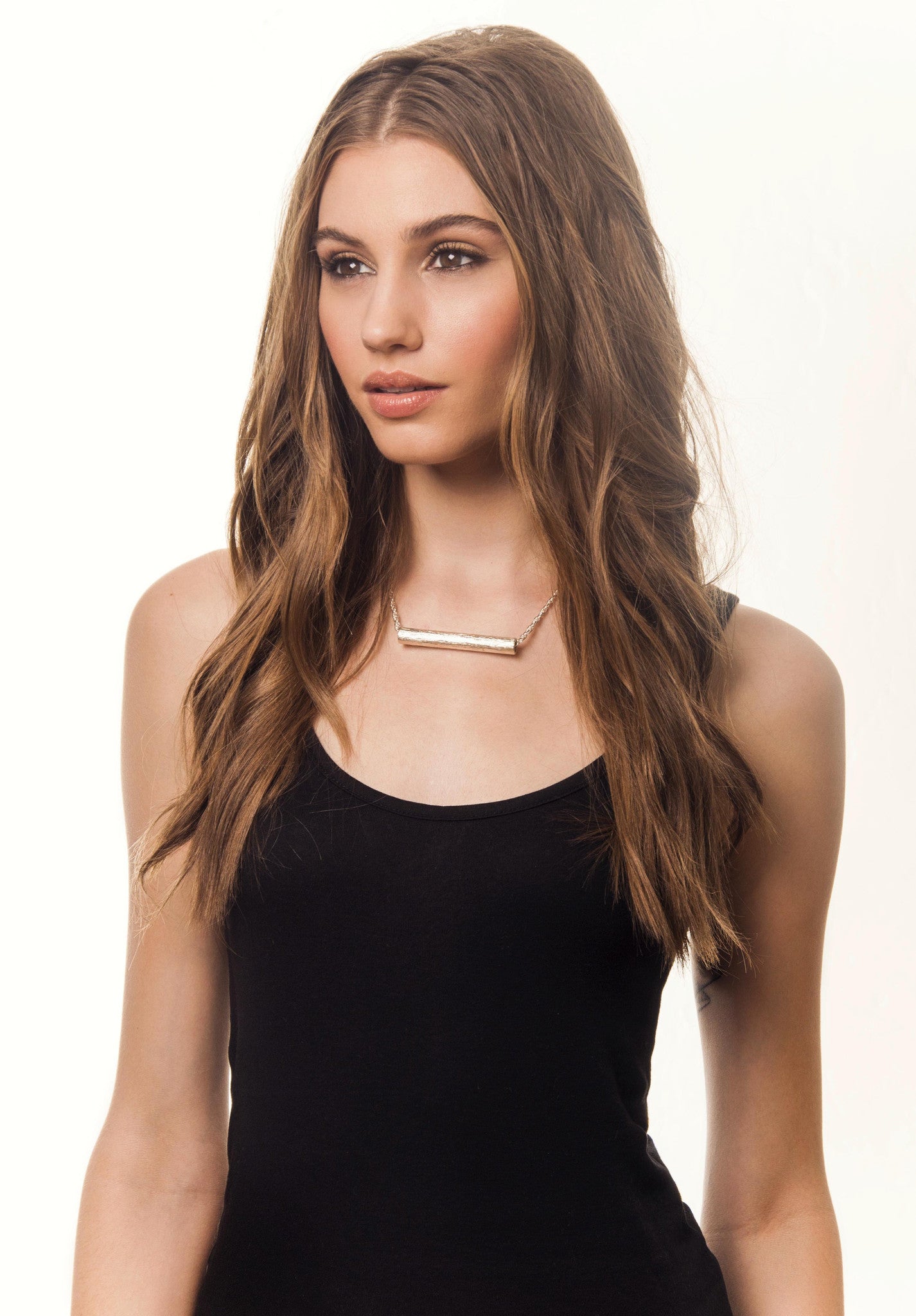 Long Tube Necklace | Silver