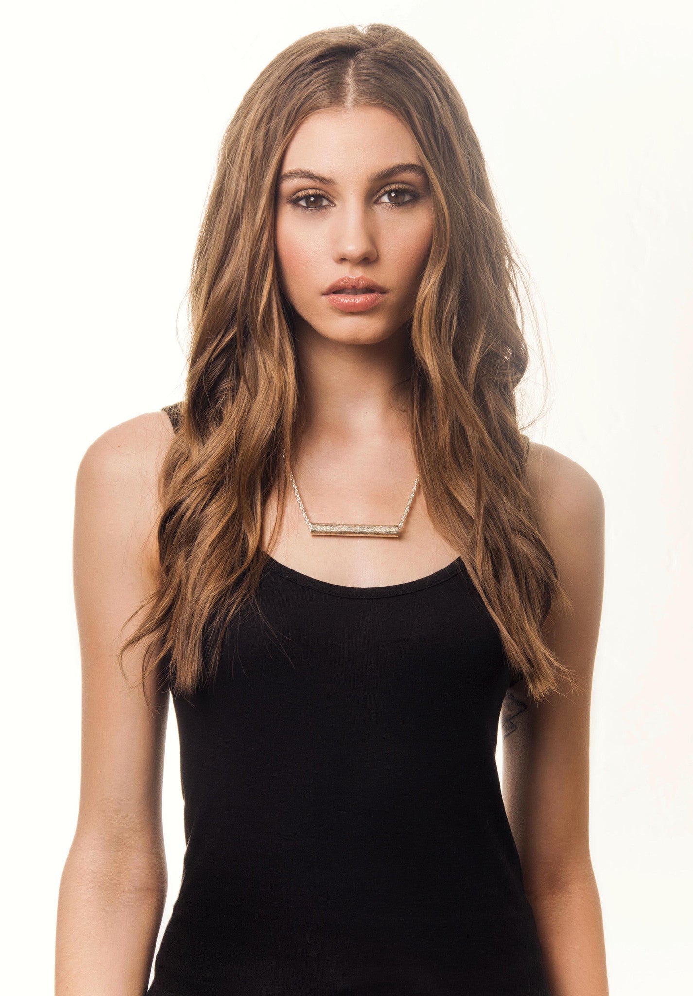 Long Tube Necklace | Silver