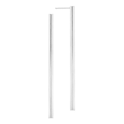 Long Balance Earrings | White Gold