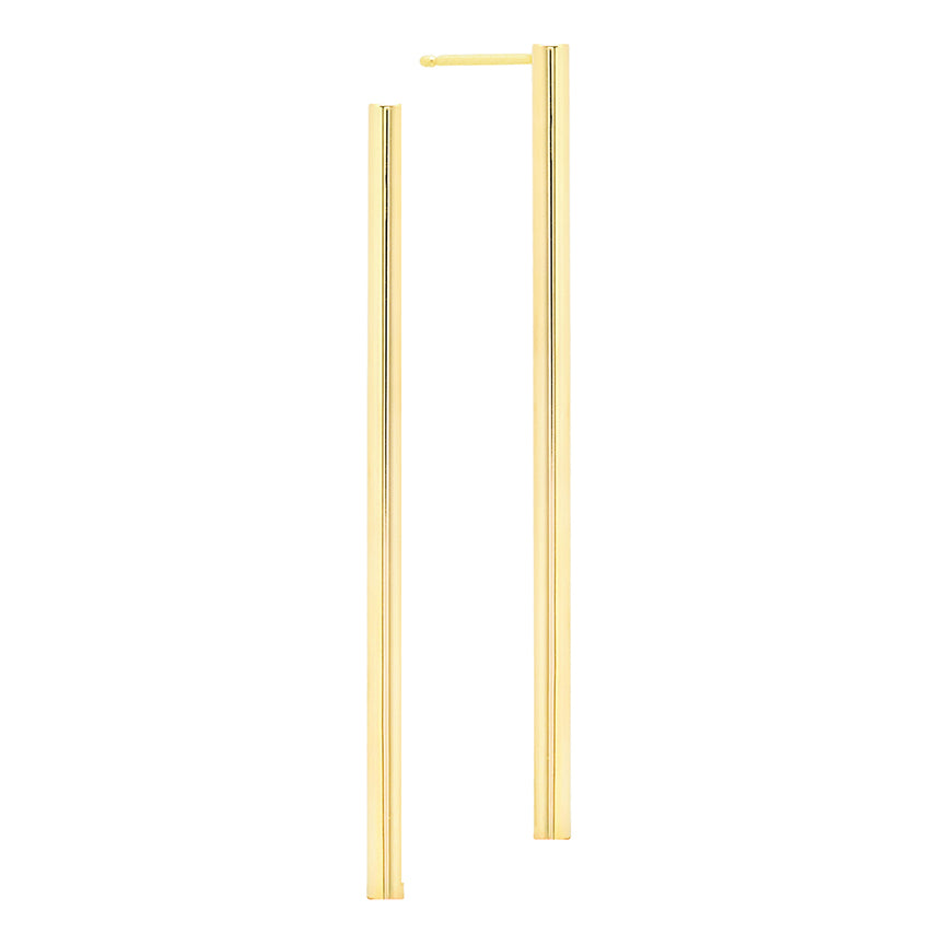 Long Balance Earrings | Yellow Gold