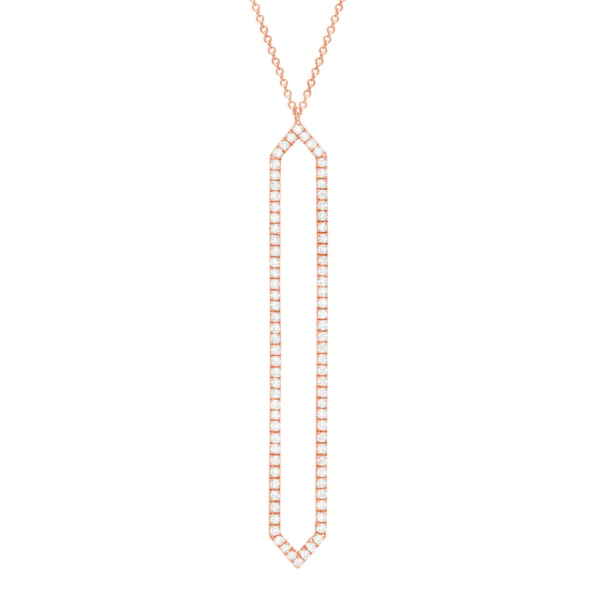 All Diamond Marquis Lariat | Rose Gold  Necklace Rachel Katz Jewelry