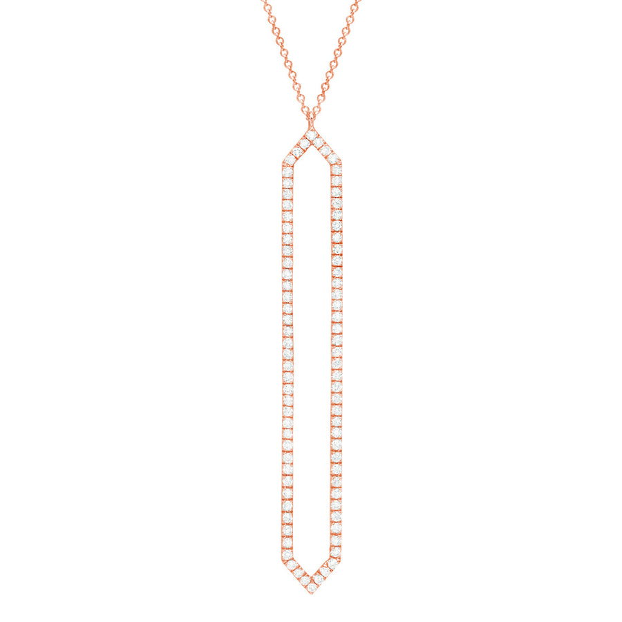 All Diamond Marquis Lariat | Rose Gold  Necklace Rachel Katz Jewelry