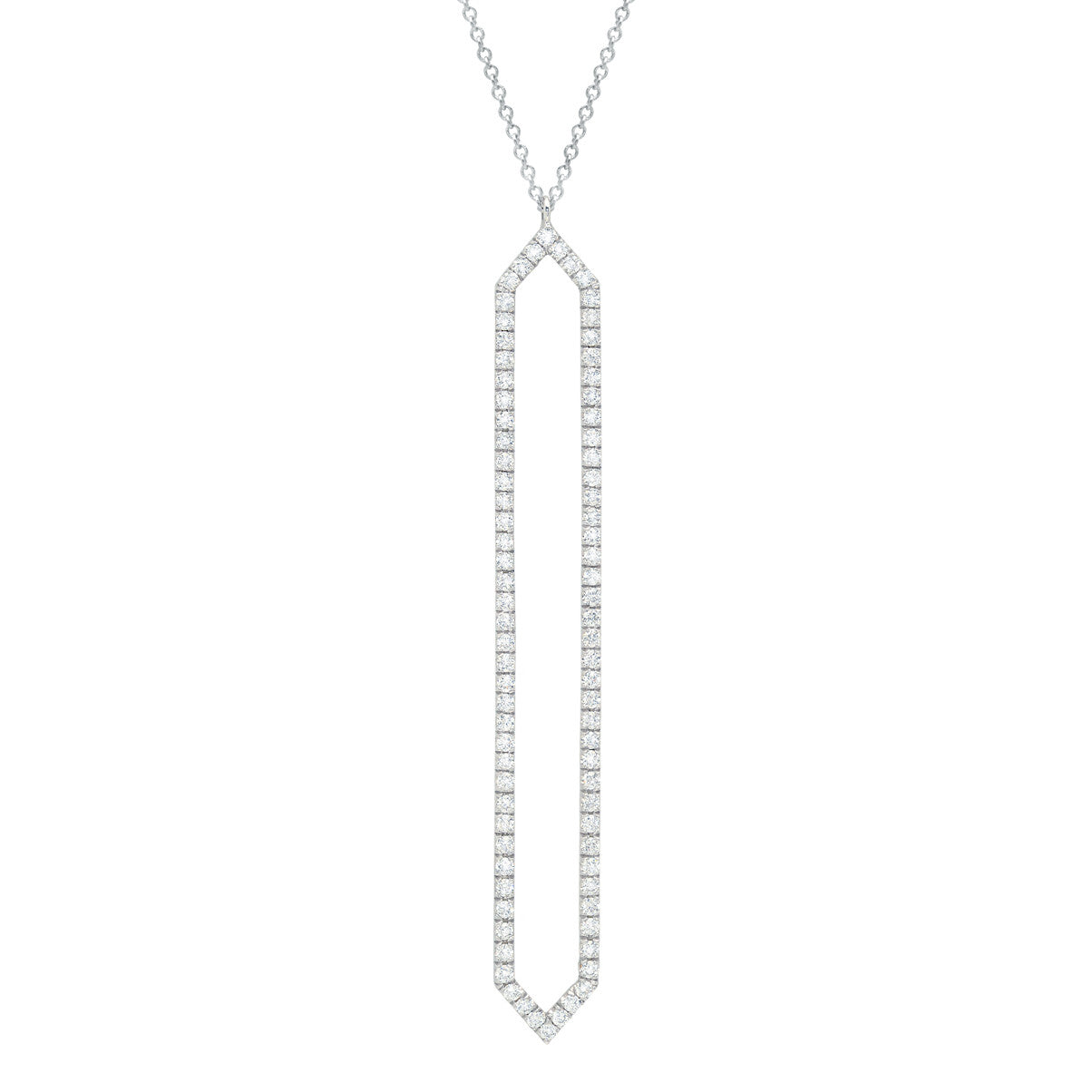 All Diamond Marquis Lariat | White Gold  Necklace Rachel Katz Jewelry