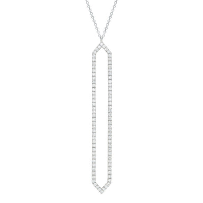All Diamond Marquis Lariat | White Gold  Necklace Rachel Katz Jewelry