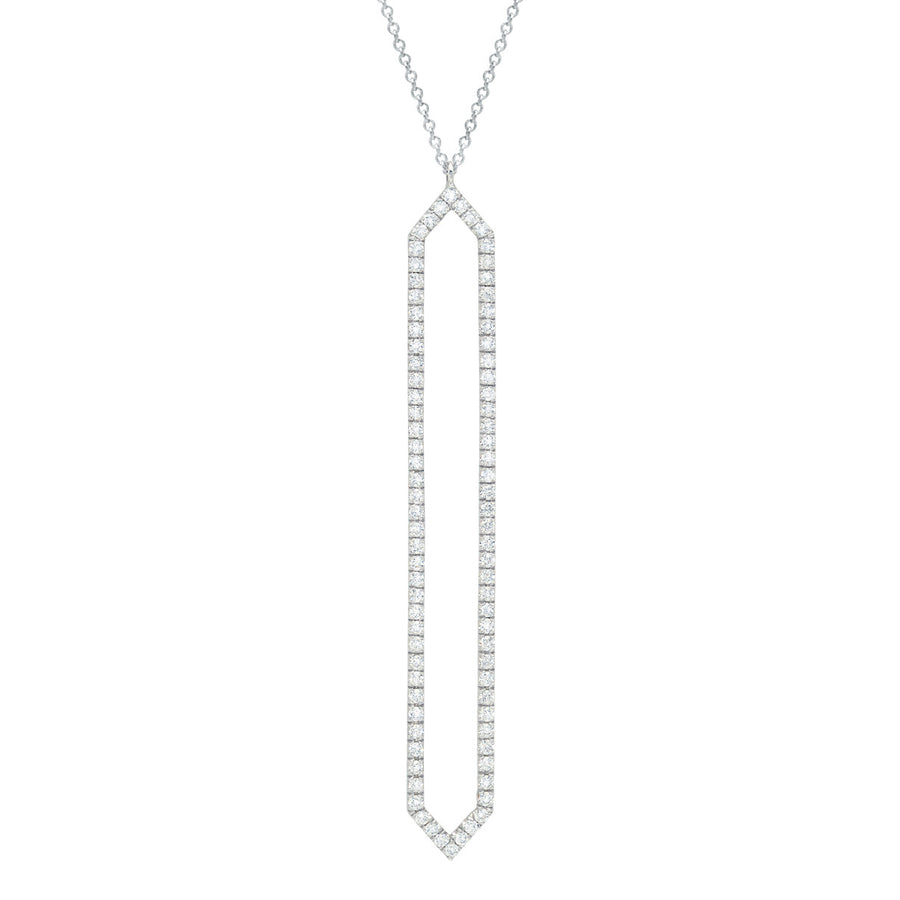 All Diamond Marquis Lariat | White Gold  Necklace Rachel Katz Jewelry